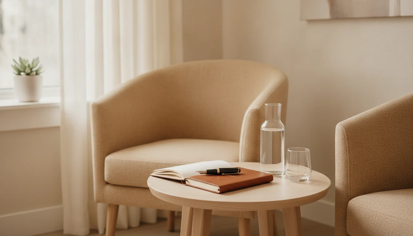 A welcoming consultation space at ACME Med Spa in Greenville, SC, where medical weight loss plans are reviewed